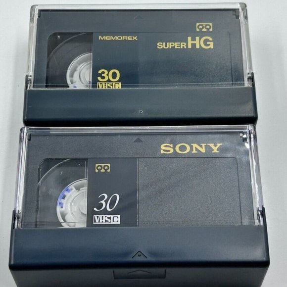 Sony Memorex Super HG Compact Video Cassette Tape 30 VHSC Bundle of 3 - Picture 3 of 4